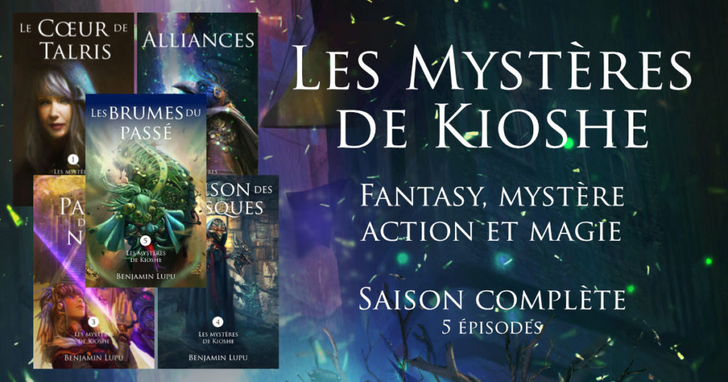 Couvertures des épisodes des Mystères de Kioshe
